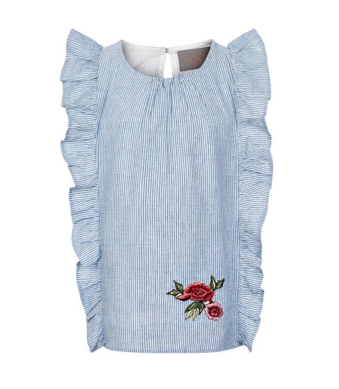 Creamie Teens Mädchen Rüschen Top gestreift