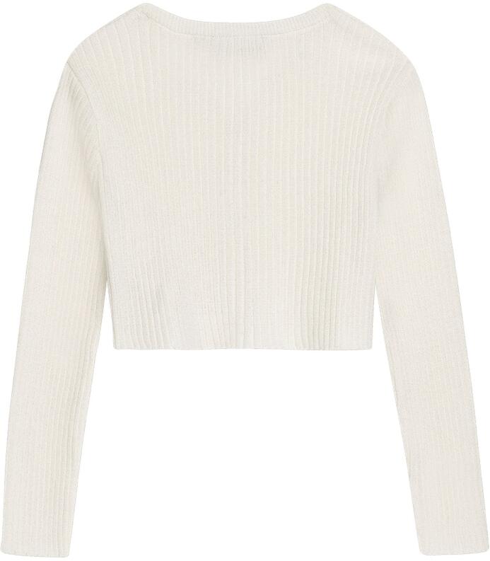 DANAMADE Mädchen Cardigan Strick-Jacke Glitzer Sia ecru