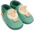 Orangenkinder Baby Schuhe aus Leder Krabbelschuhe Schaf grün