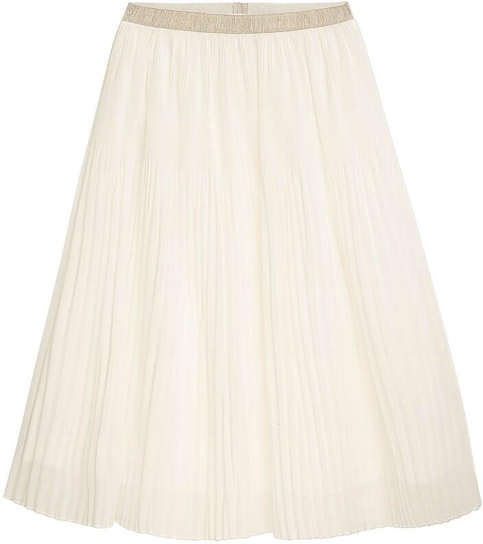 Danamade Teens Mädchen Rock festlich Plissee ecru