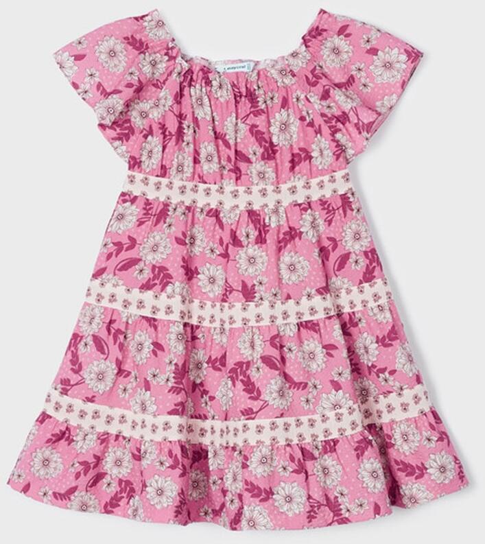 mayoral Mädchen Kleid Sommerkleid Peonia geblümt