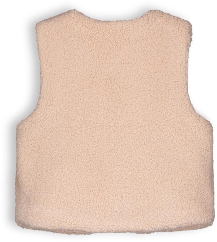 Nono Mädchen Wende-Weste Lederoptik beige