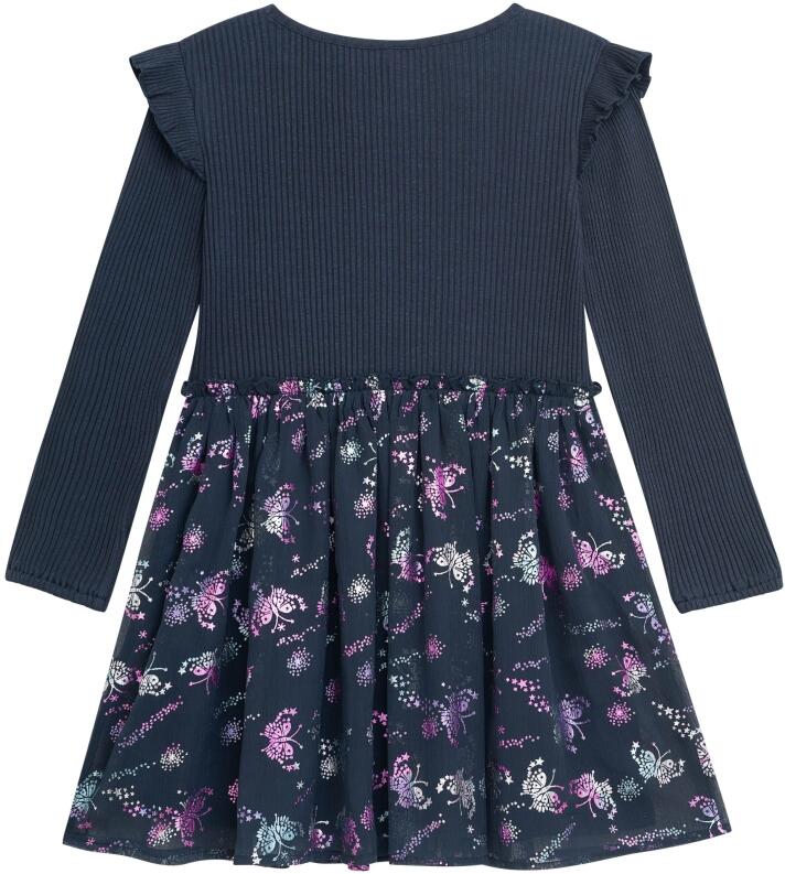 DANAMADE Mädchen Kinder Kleid Schmetterling Malea blau