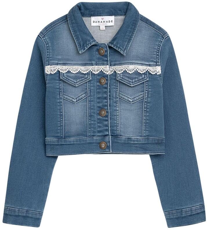 Danamade Jeansjacke mit Borte blau