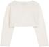 DANAMADE Mädchen Bolero Cardigan Strick-Jacke Glitzer Laya ecru
