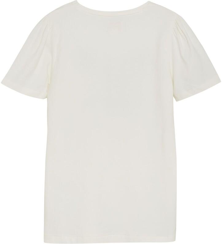 Creamie Mädchen T-Shirt mit Pailletten-Herzen Organic Cotton ecru