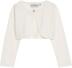 DANAMADE Mädchen Bolero Cardigan Strick-Jacke Glitzer Laya ecru