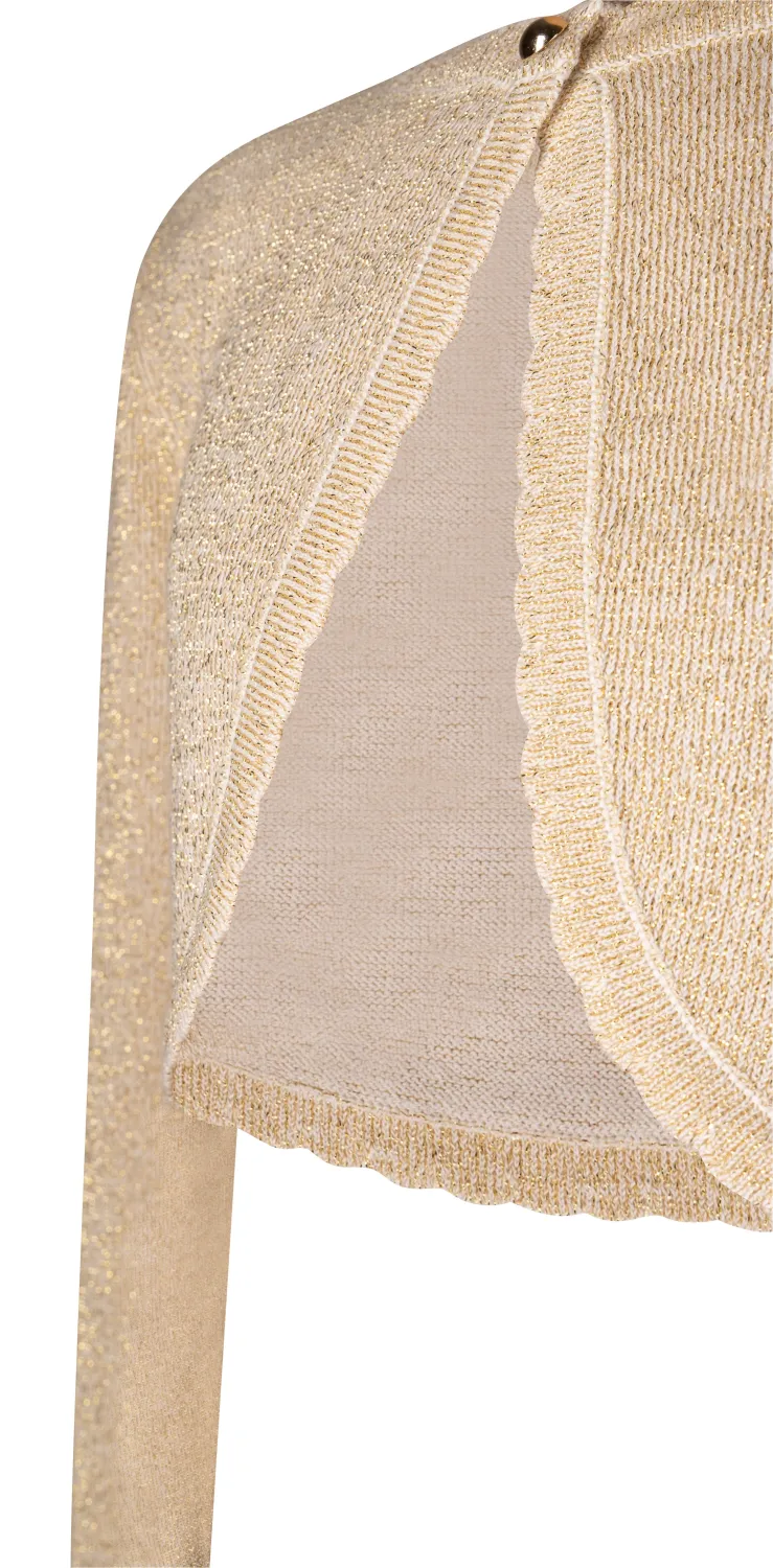 Happy Girls Kinder Glitzer Bolero festlich gold