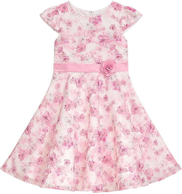 DANAMADE Blumenkind Mädchen Kleid festlich Blüten pink