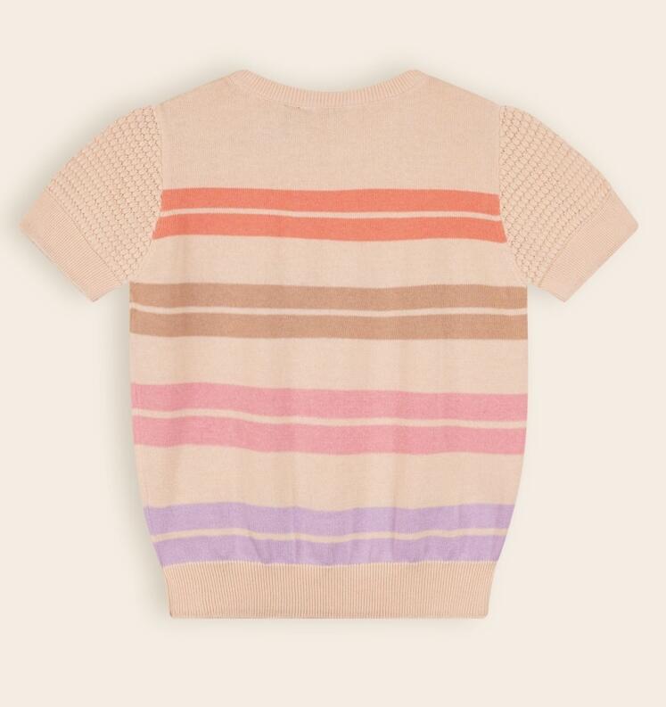 Nono Mädchen Pullover Kae gestreift beige