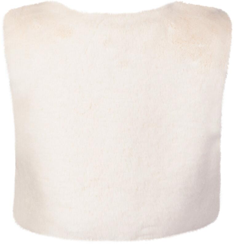 Happy Girls Kinder Weste kurz Kunstfell ecru