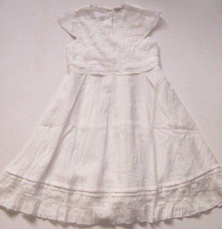 Topo Kinder Mädchen Kleid mit Stickerei Kira ecru