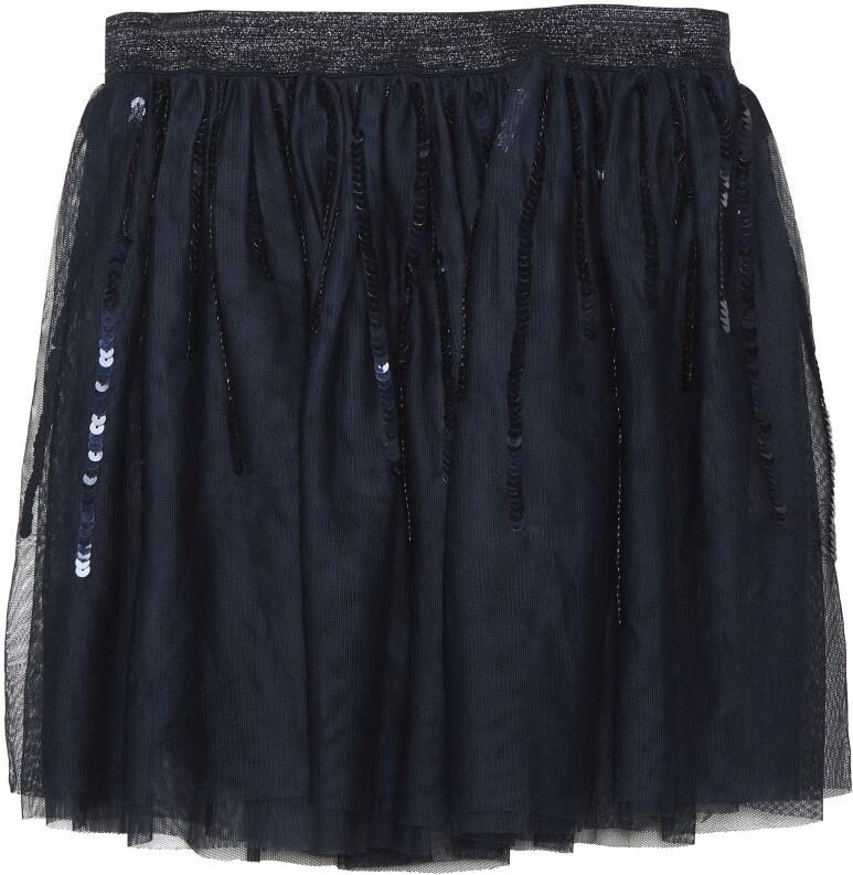 Creamie Mädchen Rock festlich Mesh mit Pailletten blau