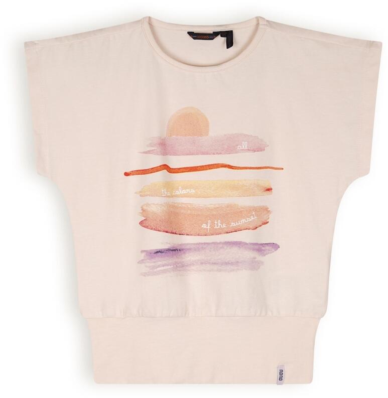 Nono Mädchen T-Shirt Organic Sunset pearled ivory