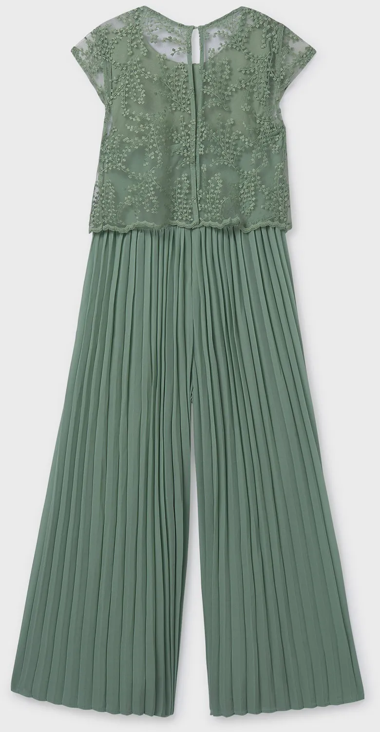 Mayoral festlicher Teens M&auml;dchen Jumpsuit Plissee gr&uuml;n