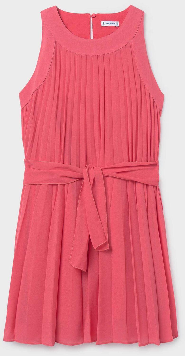 mayoral Teens M&auml;dchen Kleid Plissee koralle
