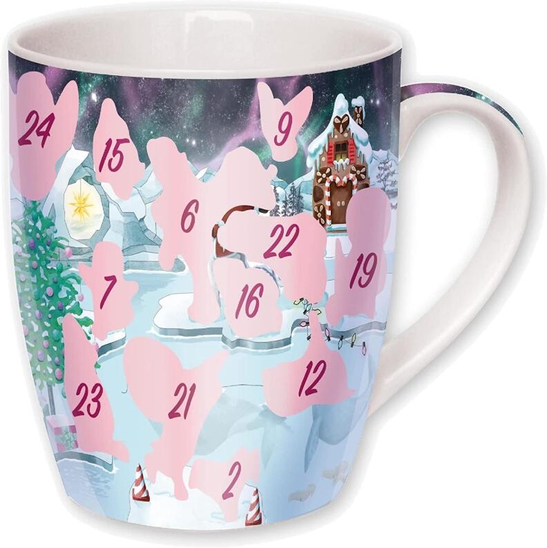 Adventskalender Tasse Weihnachten auf dem Eis
