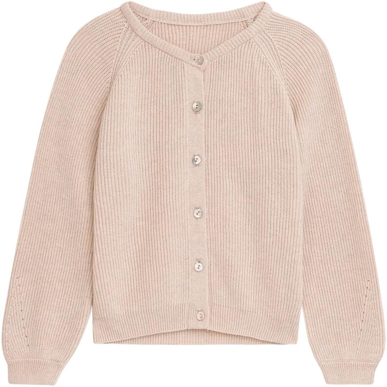 DANAMADE Mädchen Strickjacke Cardigan Raglan Frieda beige