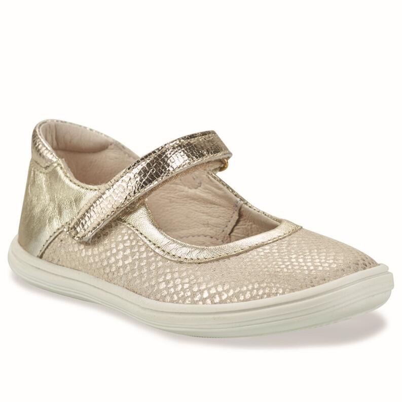 GBB festliche Ballerinas Kinderschuhe aus Leder gold