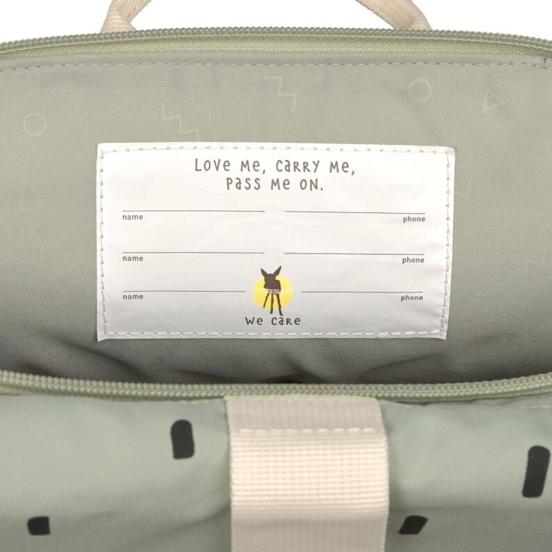 Lässig Kindergartenrucksack Mini Rolltop Happy Prints grün