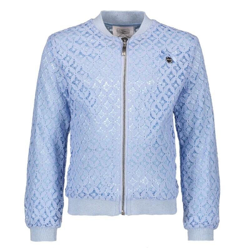 Le Chic Mädchen Jacke Blouson festlich Spitze blau