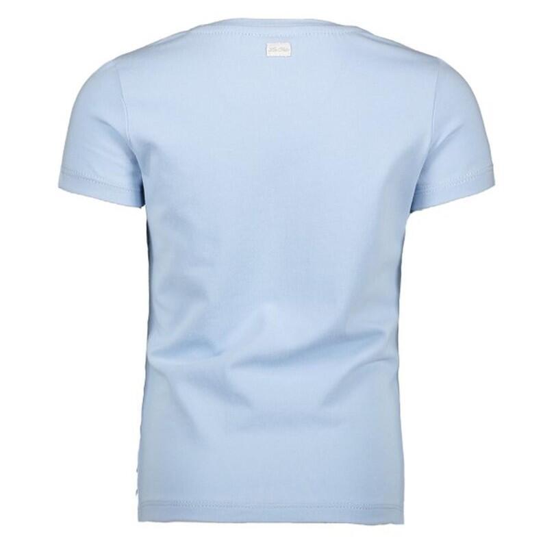 Le Chic Kinder Mädchen T-Shirt mit edler Deko hellblau