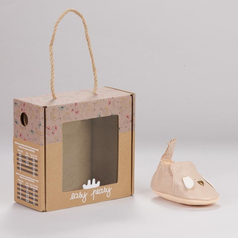 easy peasy Baby Haus-Schuhe Krabbelschuhe Hund beige