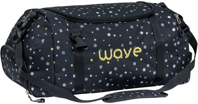 Belmil Schulrucksack Set Wave Infinity 3-tlg. Black and Yellow Dots