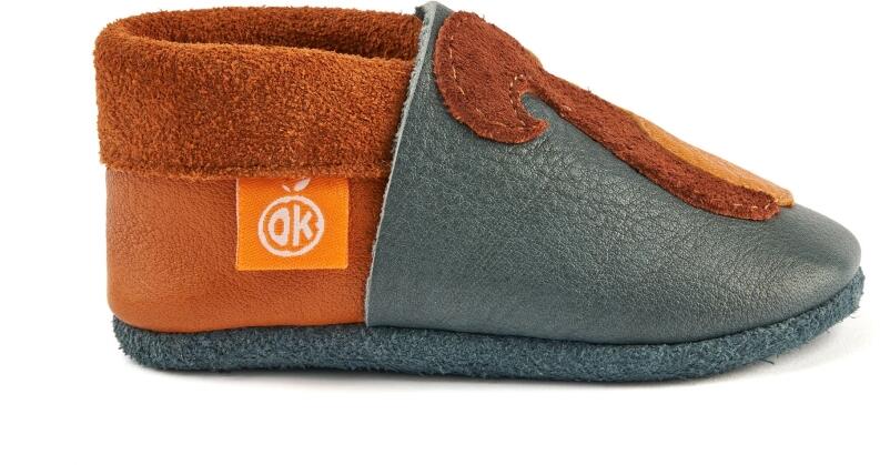 Orangenkinder Baby Schuhe aus Leder Krabbelschuhe Eichhörnchen