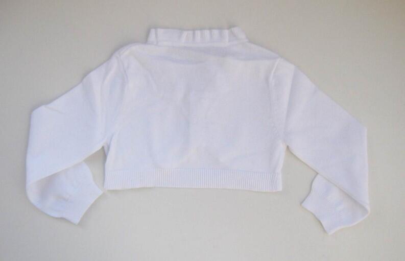 Eisend Kinder Mädchen Strick Bolero weiß