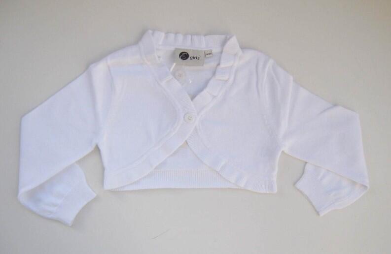 Eisend Kinder Mädchen Strick Bolero weiß