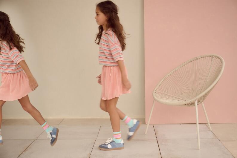 Nono Mädchen Rock Plissee Norah aprikot