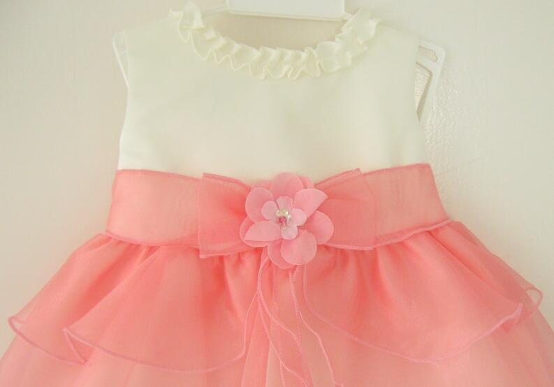 Kid Collection festliches Babykleid Lara ivory-pfirsich