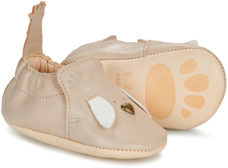 easy peasy Baby Haus-Schuhe Krabbelschuhe Hund beige