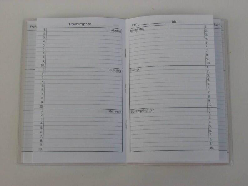 Hausaufgabenheft MP3 DIN A5