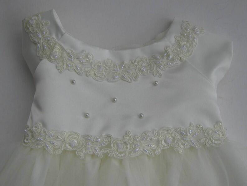 Kid Collection festliches Babykleid Taufkleid Katherina creme