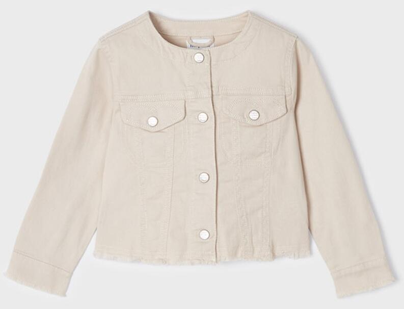mayoral Mädchen Jeans Jacke beige