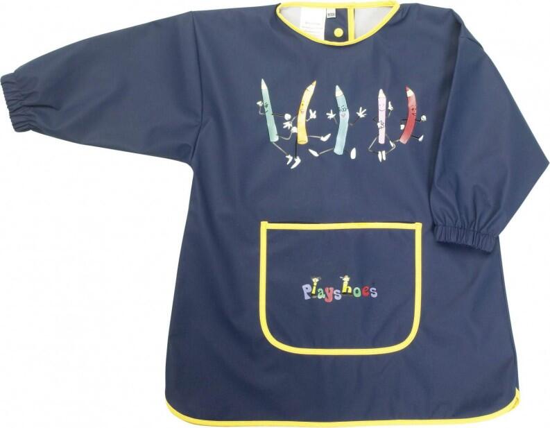 Kinder Malschürze Buntstift blau