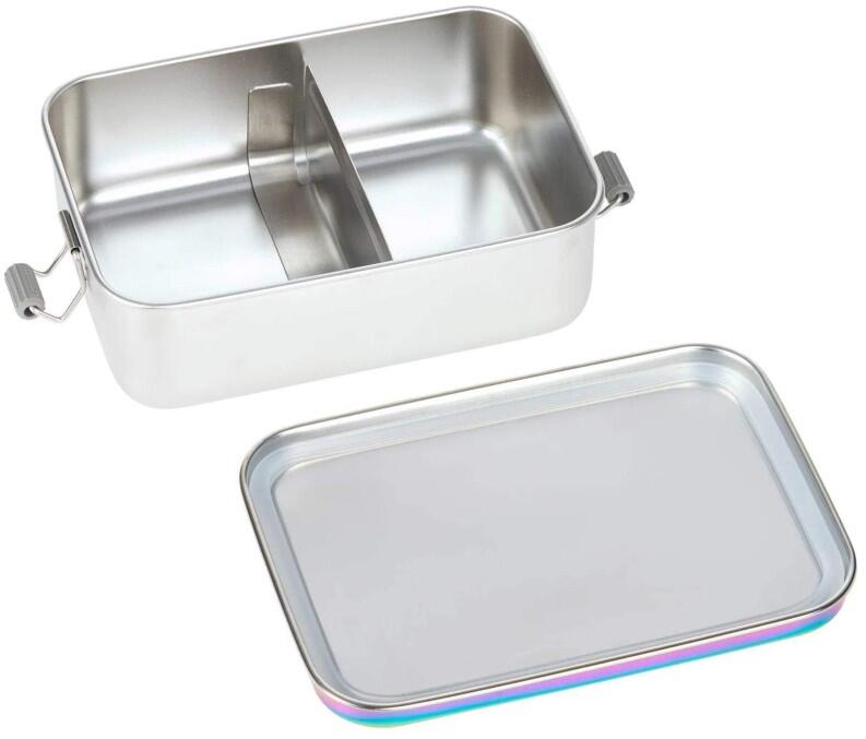 Lässig Bold Brotdose Lunchbox Edelstahl Rainbow mit Einsatz