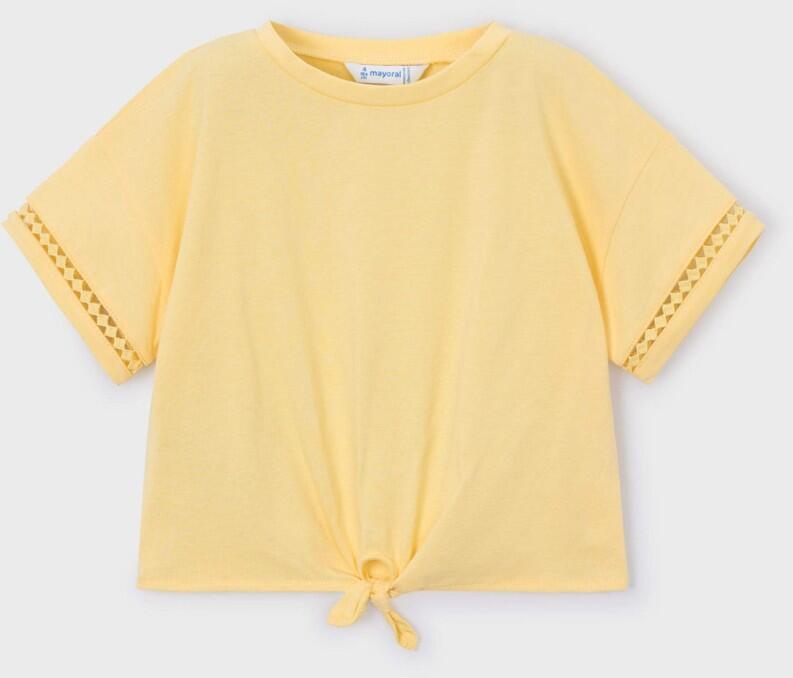 mayoral Kinder Mädchen Shirt mit Knotung gelb