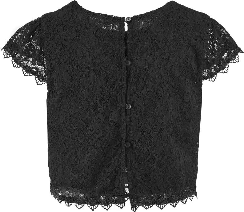 Happy Girls Teens Mädchen Bluse Shirt festlich Spitze schwarz