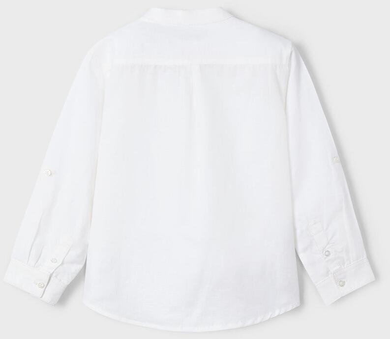 Mayoral festliches Jungen Hemd Oberhemd mit Leinen weiß