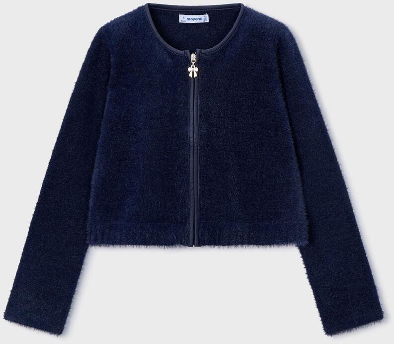 mayoral Mädchen Strickjacke mit Reißverschluss blau