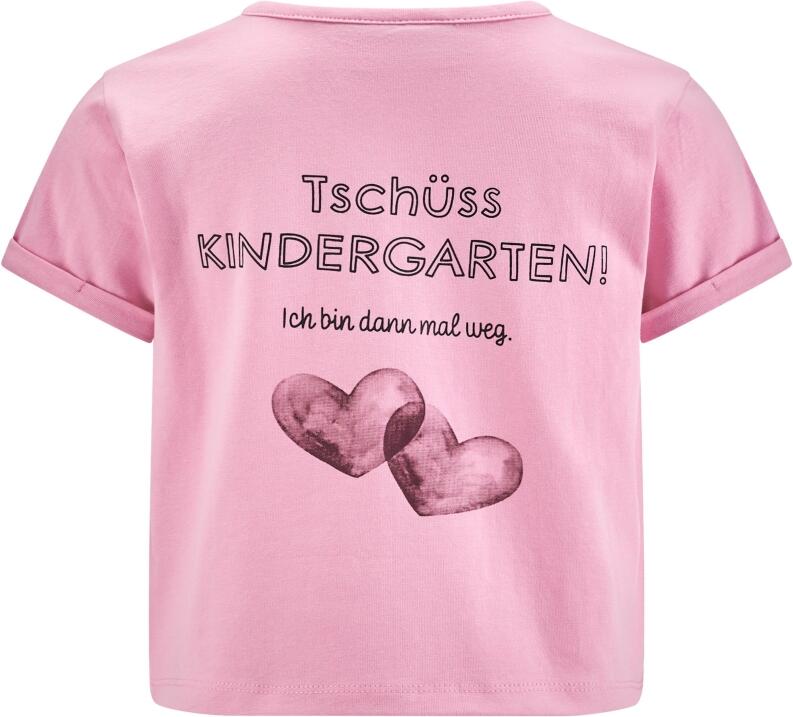 Happy Girls Kinder Mädchen Shirt Endlich Schulkind rosa hinten