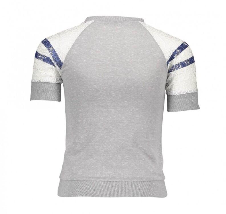 Like Flo Kinder Mädchen Shirt mit Spitzenärmeln