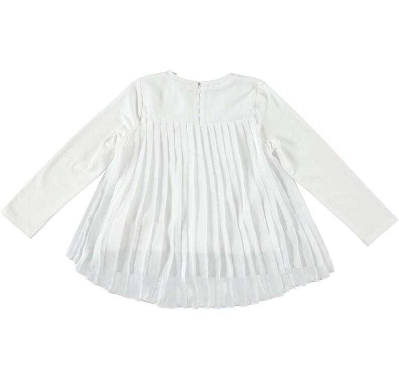 Sarabanda Kinder Bluse Plissee festlich weiß