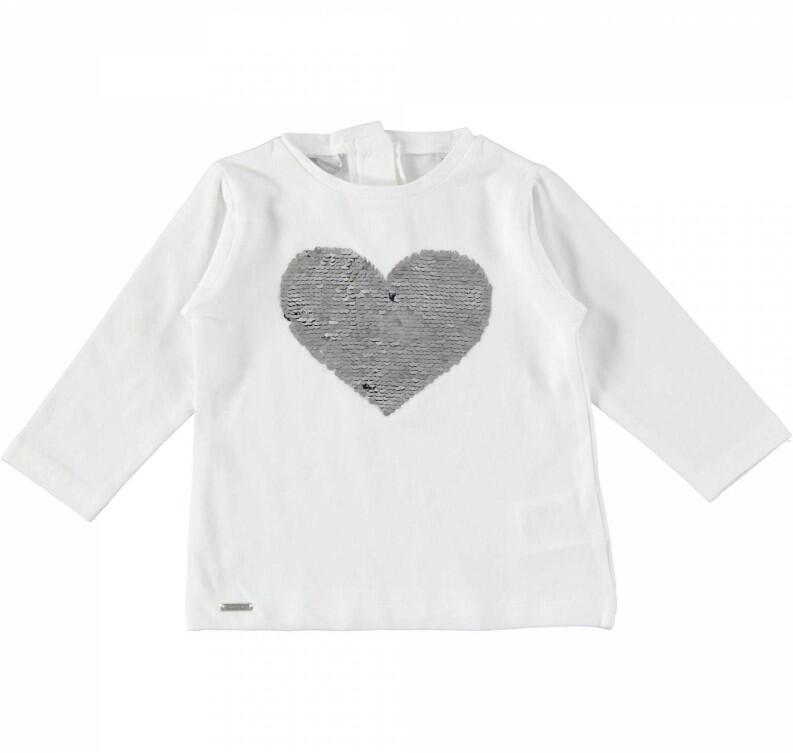 Sarabanda Kinder T-Shirt Herz Wendepailletten