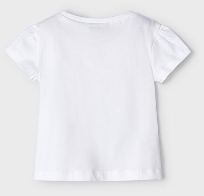 mayoral Mädchen T-Shirt Kurzarm Lochstickerei weiß