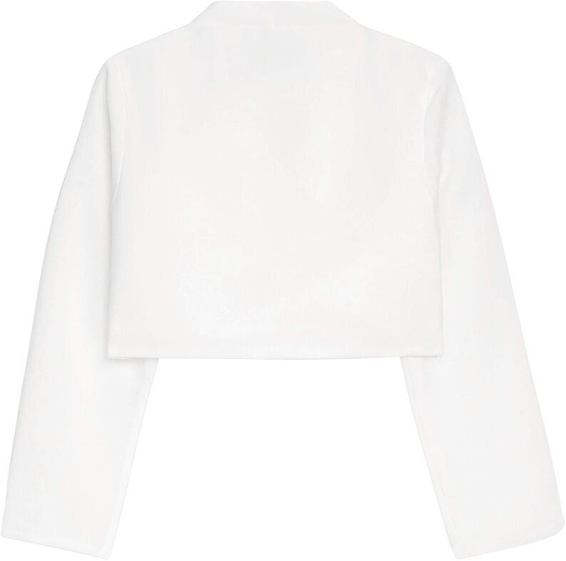 Danamade Teens Mädchen Bolero festlich Georgette Lene weiß