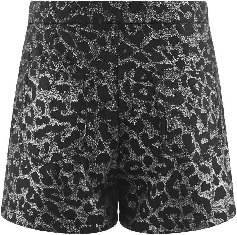 Happy Girls Teens Mädchen Hosen-Rock Skort silber schwarz hinten